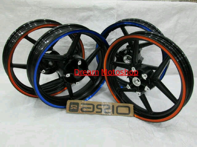 "Dream Motoshop" Velg Axio 2,5"-3,5" Honda New Megapro dan CB 150R Velkaxionewmegaprodncb150rblackorangeblackblue_1383405396426_o