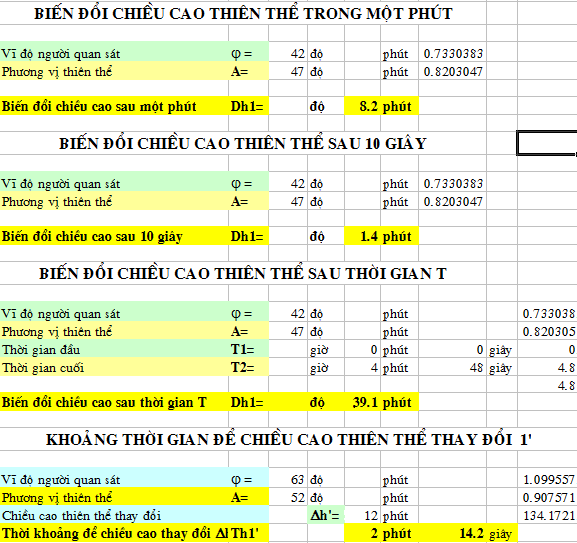 Các bài toán hàng hải giải bằng Excel - Page 2 Excel14