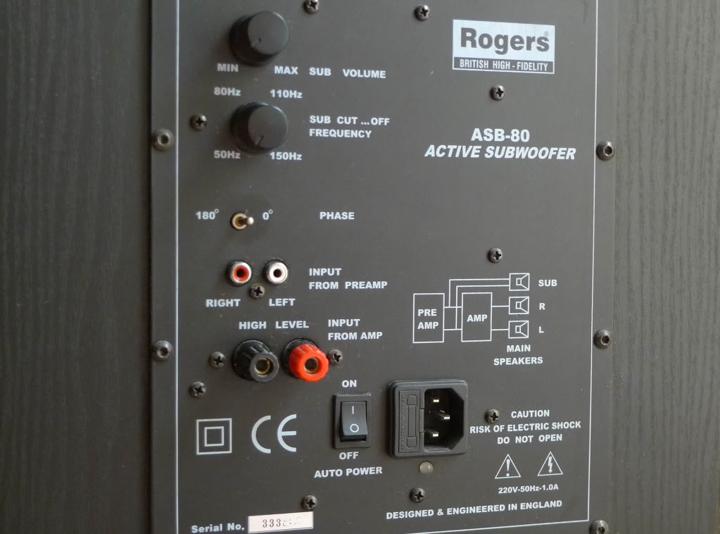 Rogers ASB-80 Active SubWoofer P1050161