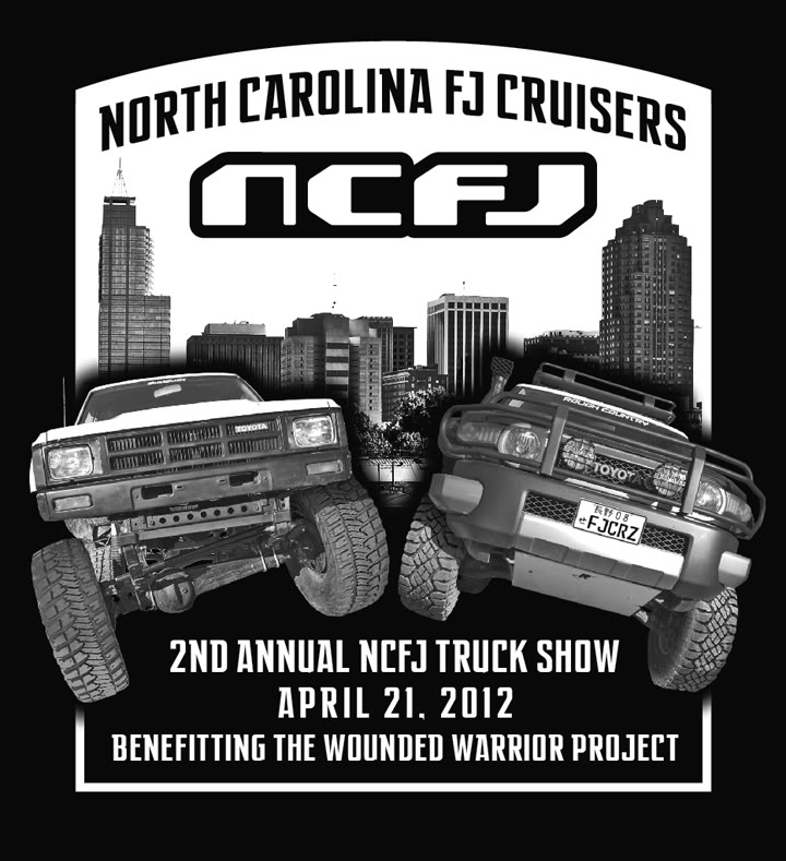 Registration is CLOSED!!! for the NCFJ Cruisers Spring Truck Show benefiting the Wounded Warrior Project 2012showlogo