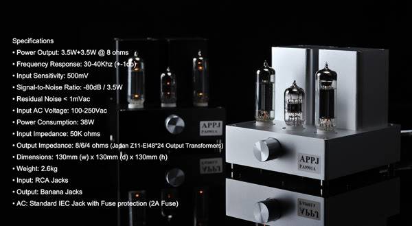 APPJ PA0901A Mini Tube Amplfier (New)  PA0901A-08