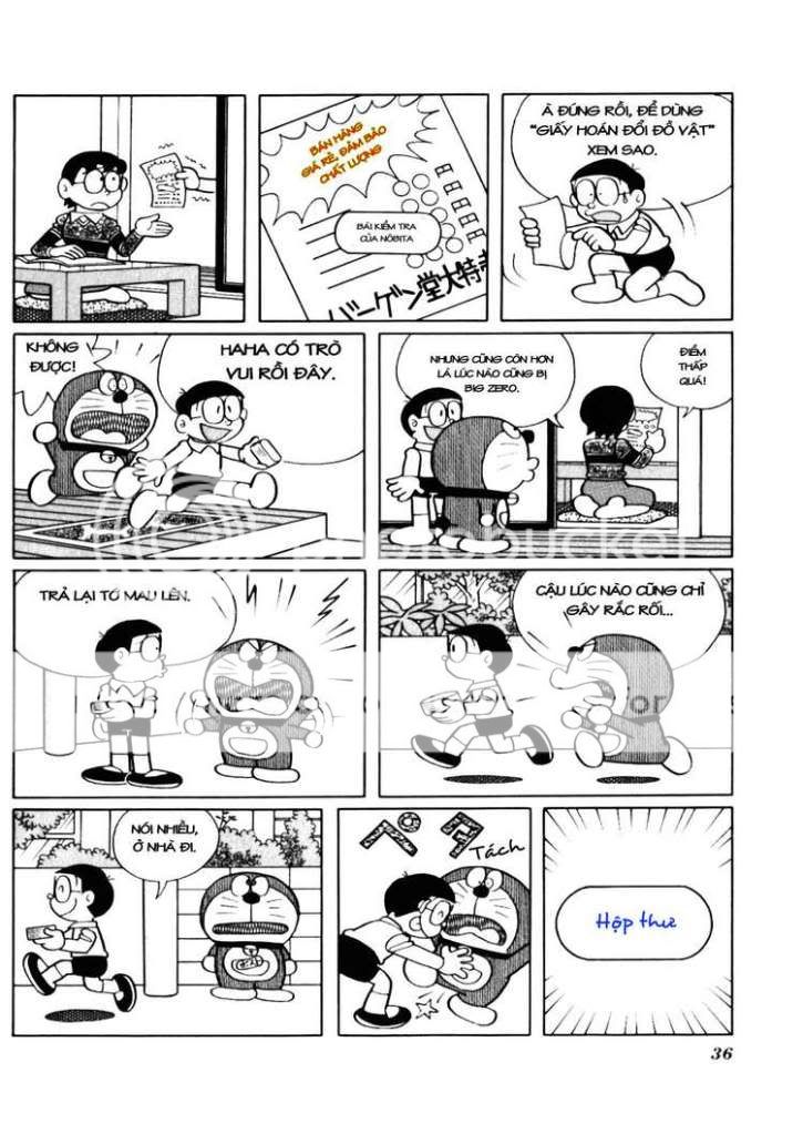 DORAEMON - GIẤY HOÁN ĐỔI ĐỒ VẬT 004