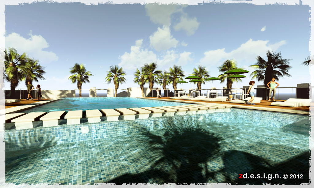 SWIMMING POOL ... sketchup in Lumion + simple animation POOL_5A