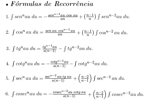 Como integrar funções trigonometricas deste tipo... Arcabuz