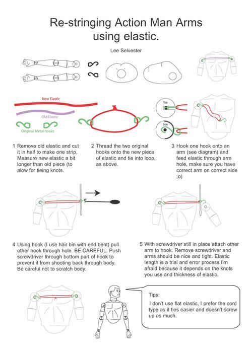 How To Re String Action Man / Joe Arms 2