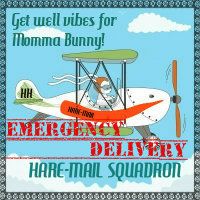 Vibes for Mummy foster bun please u/d good news HARE-MAILSTAMP2-MommaBunny