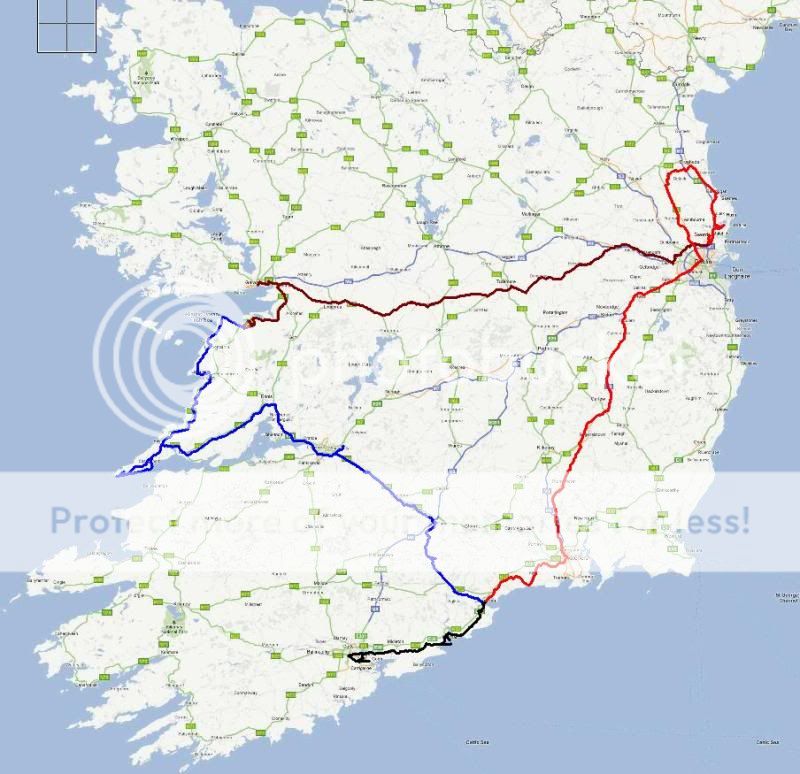 Ταξίδι στην Ιρλανδία IrlandTripMap