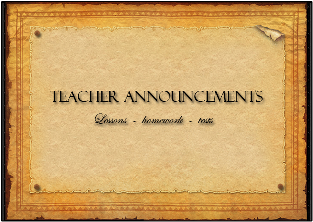 Teacher Announcements TeacherAnnouncements-1