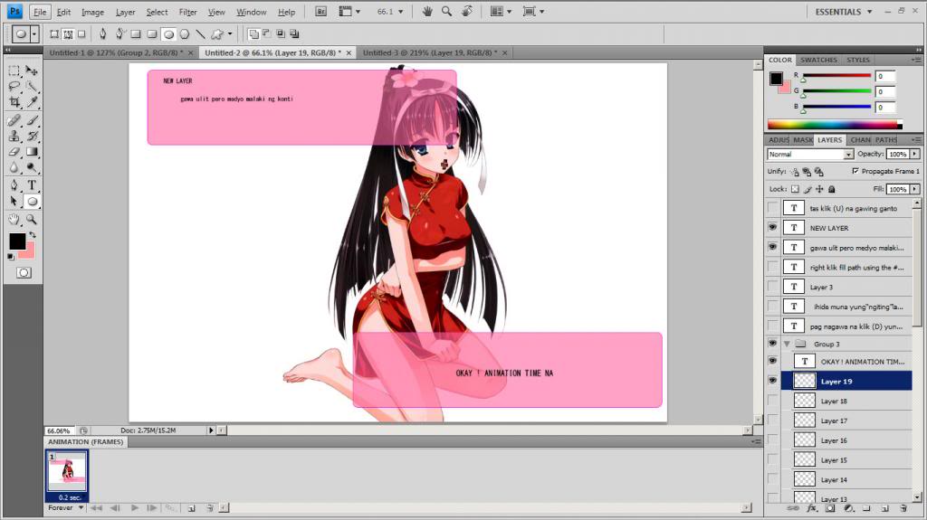 Make your anime character talk ^ _ ^ photoshop gif 13