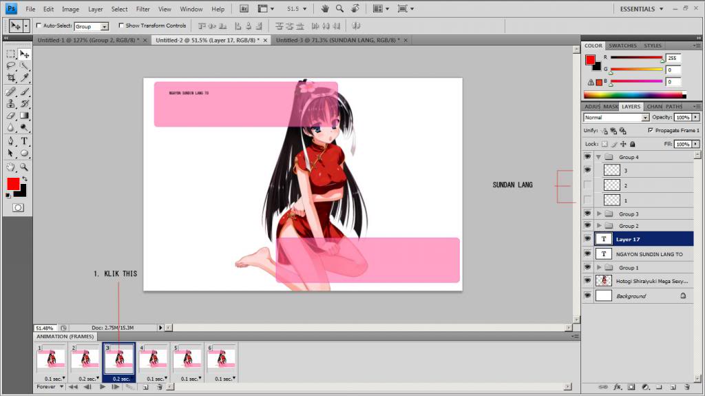 Make your anime character talk ^ _ ^ photoshop gif 16