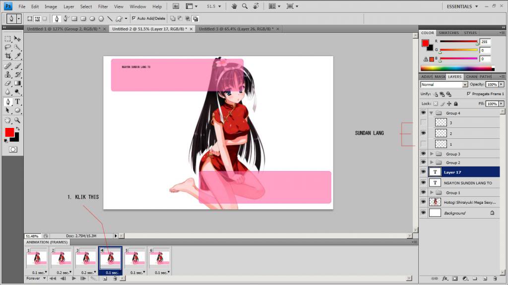 Make your anime character talk ^ _ ^ photoshop gif 17