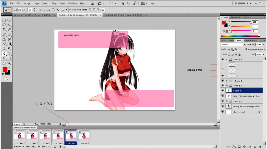 Make your anime character talk ^ _ ^ photoshop gif 18