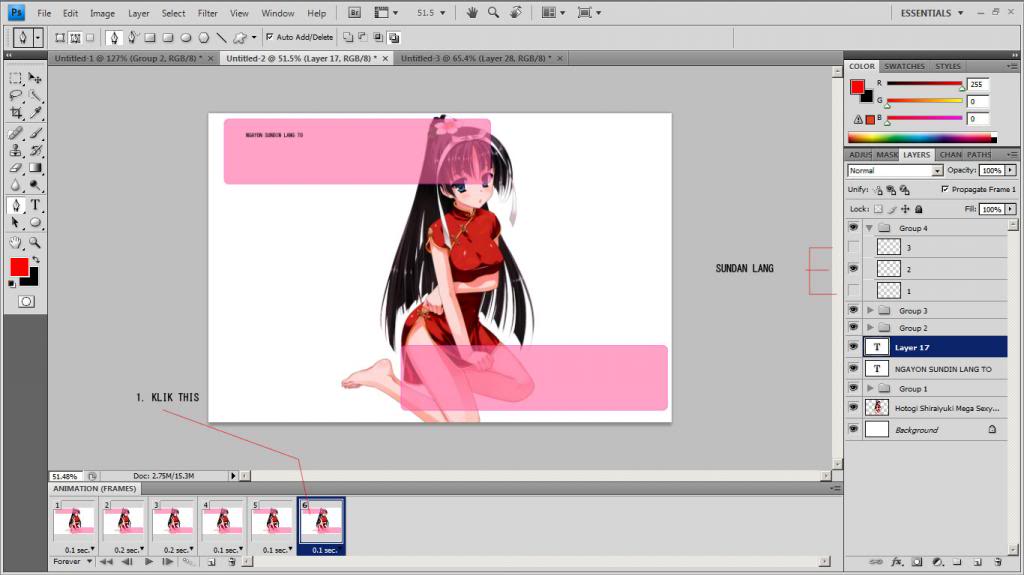 Make your anime character talk ^ _ ^ photoshop gif 19