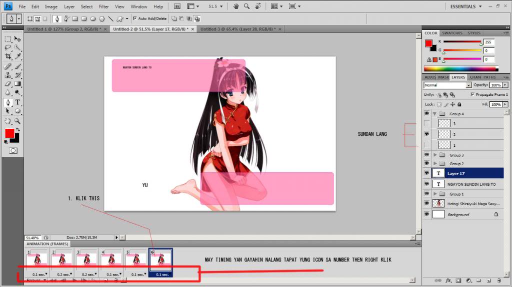 Make your anime character talk ^ _ ^ photoshop gif 20