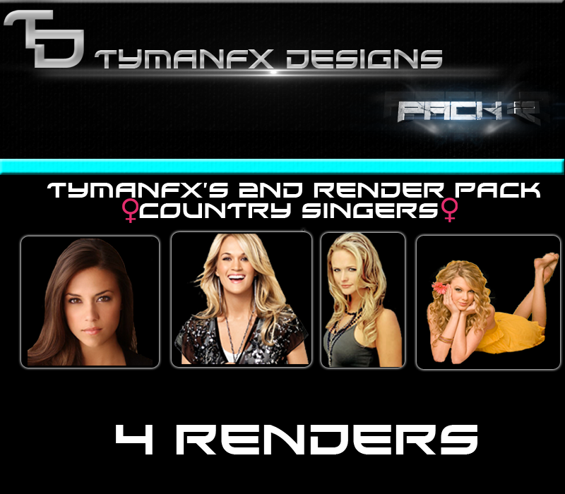 (F)Country Singers- Render Pack #2-TymanFx- AlbumArt-1