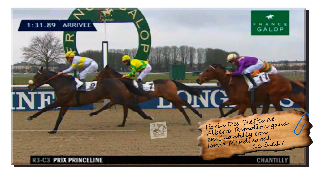 VIDEO : 16Ene17 ECRIN DES BIEFFES de Remolina gana en Chantilly ECRIN