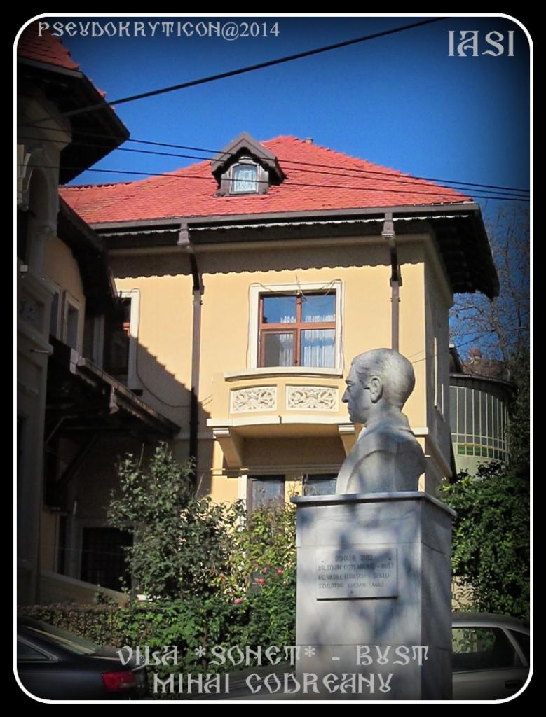 Casa memoriala MIHAI CODREANU, Vila SONET - Iasi 20141027-VilaSonet-BustMCodreanu_zpsf48f7084