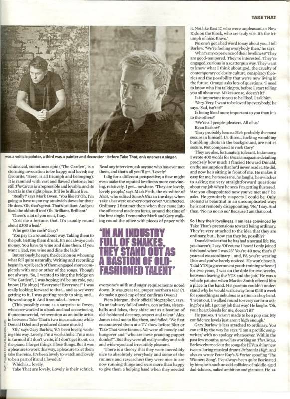 TAKE THAT in THE OBSERVER MAGAZINE 9TH NOVEMBER ! - Page 2 Scan0011