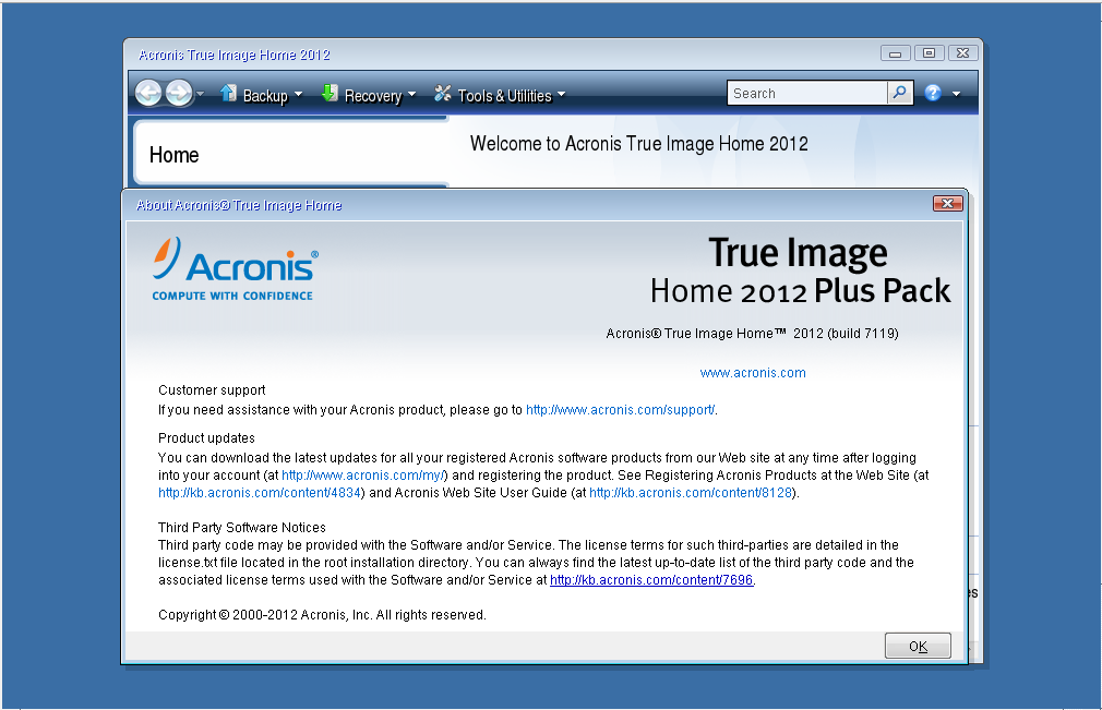 Boot CD Acronis Disk Director 11 Home and Acronis True Image Home 2012  Ac3