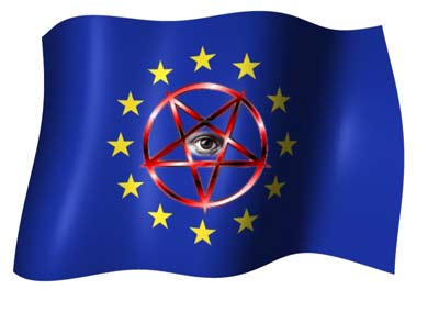 NOUVEL ORDRE MONDIAL : DE QUOI SE COMPOSE-T-IL, ET QUELS SONT SES BUTS ? - Page 21 UE_drapeau_satan_illuminati