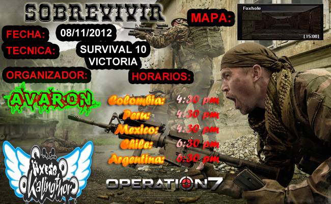 [OP7] [AxKalingthor] [Evento Online] "SOBREVIVIR" (08/11/2012) - Avaron Sobrevivir