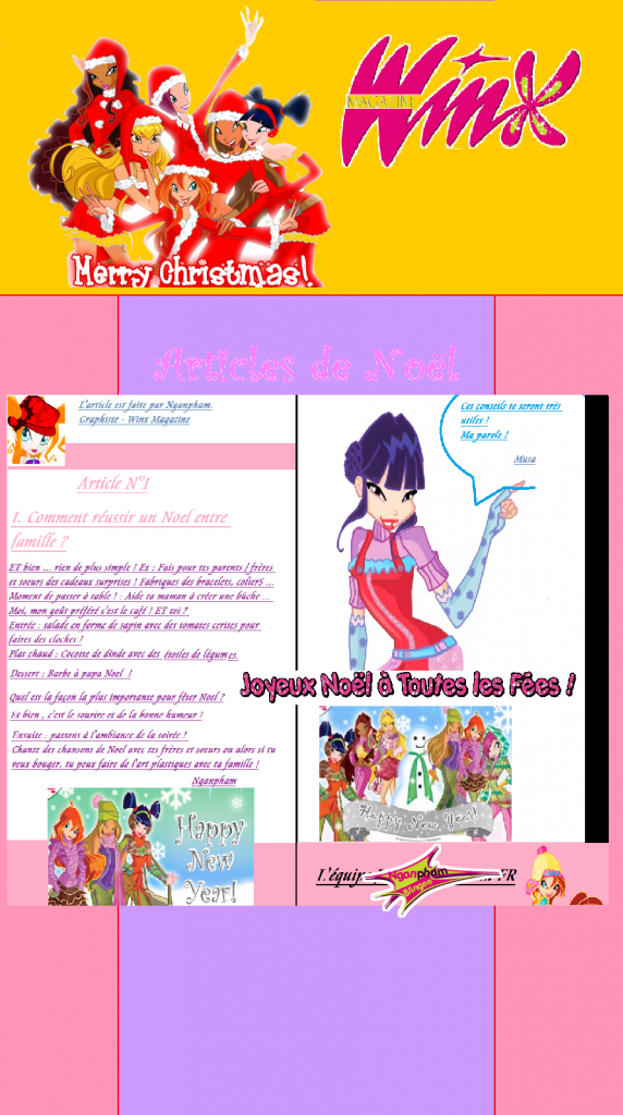 [N°2] Winx Forum Magazine ArticleNoel1_zpsf264d23d