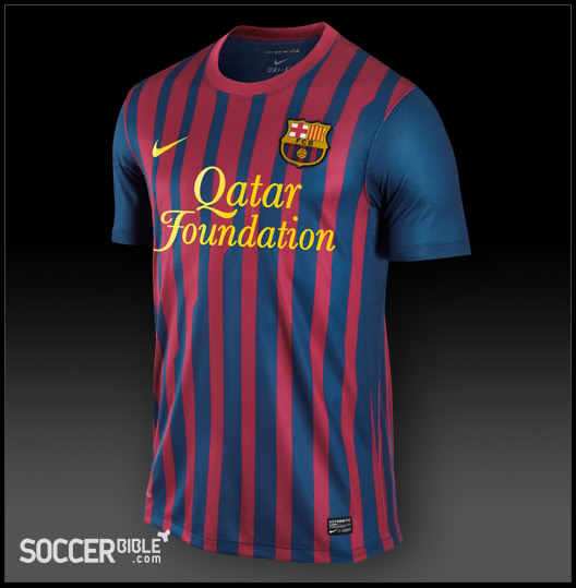 Camisetas de Equipos Europeos 2011-12' FCBarcelonaTitular2011-12-Front