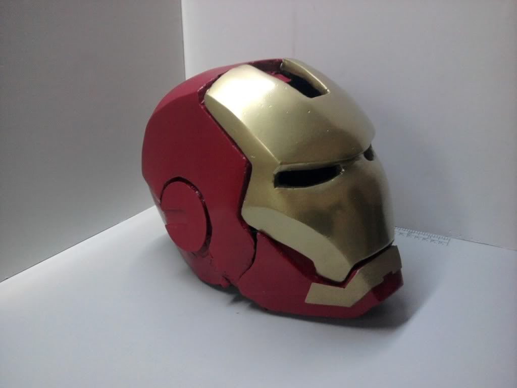 Casco de iron man de papel y fibra de vidrio Foto0168