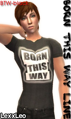 Born This Way T-shirts | Adolescentes. BTW-black