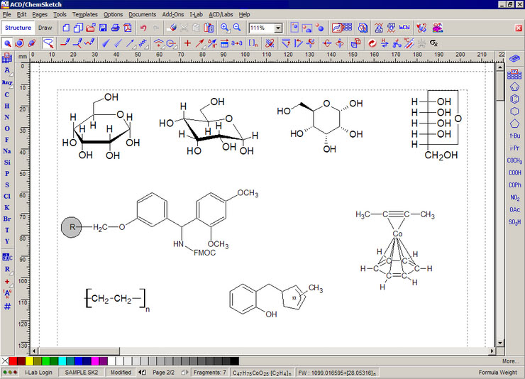 ACD/ChemSketch – phần mềm hỗ trợ vẽ công thức, phương trình và tính toán cân bằng hóa học Chemsketch11