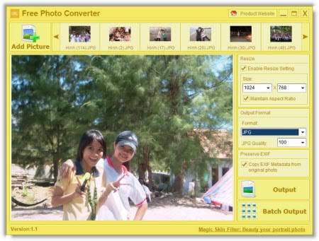 Thay đổi kích thước ảnh hàng loạt với Free Photo Converter Free1