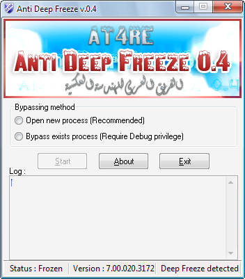 Anti Deep Freeze v0.4 - Phá DeepFrezee mọi phiên bản đã test và thành công trên DeepFrezee 7.xx !!!! Adfc