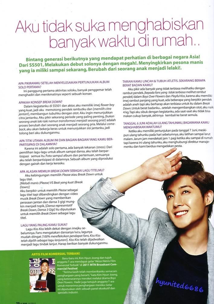 [scans] Kim Hyun Joong en Korean Pop-14th Edition 2011 (Indonesian Magazine)  08d