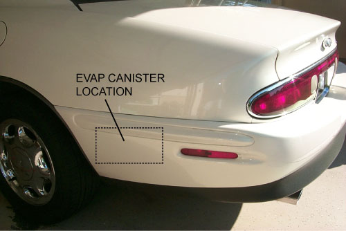 Write-up: EVAP Filter Canister Replacement for 97 Riviera (SES/DTC P0441) EVAPCAN_sidelocation