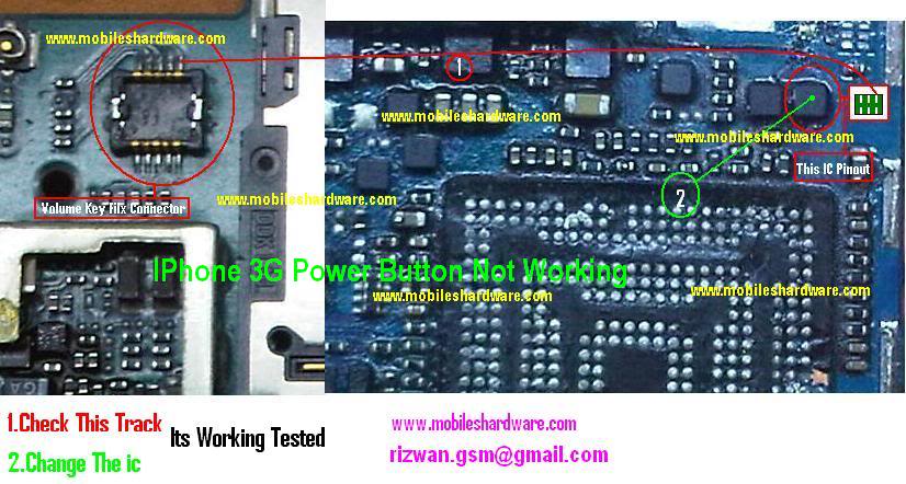 حل مشكلة مفتاح الباور ايفون 3G 22