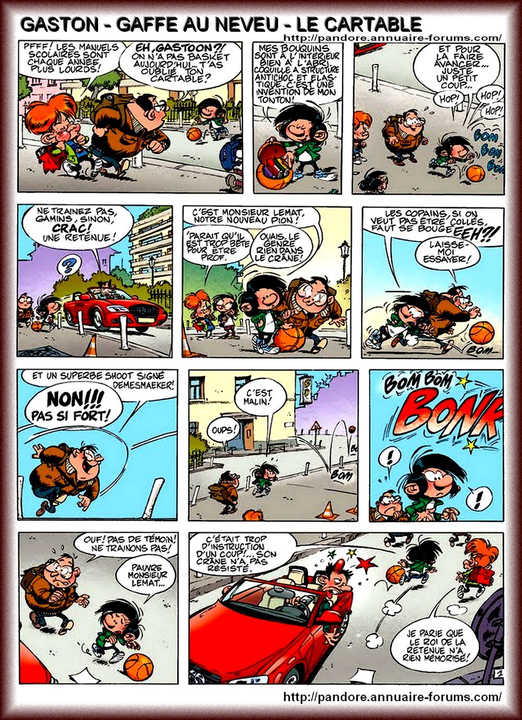 gaffe au neveu du gaston Lagaffe... ce cartable inventé par Lagaffe 0A1A-6