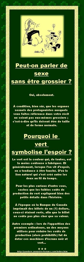 peut-on parler le sexe sans être grossier ? 1-6-40