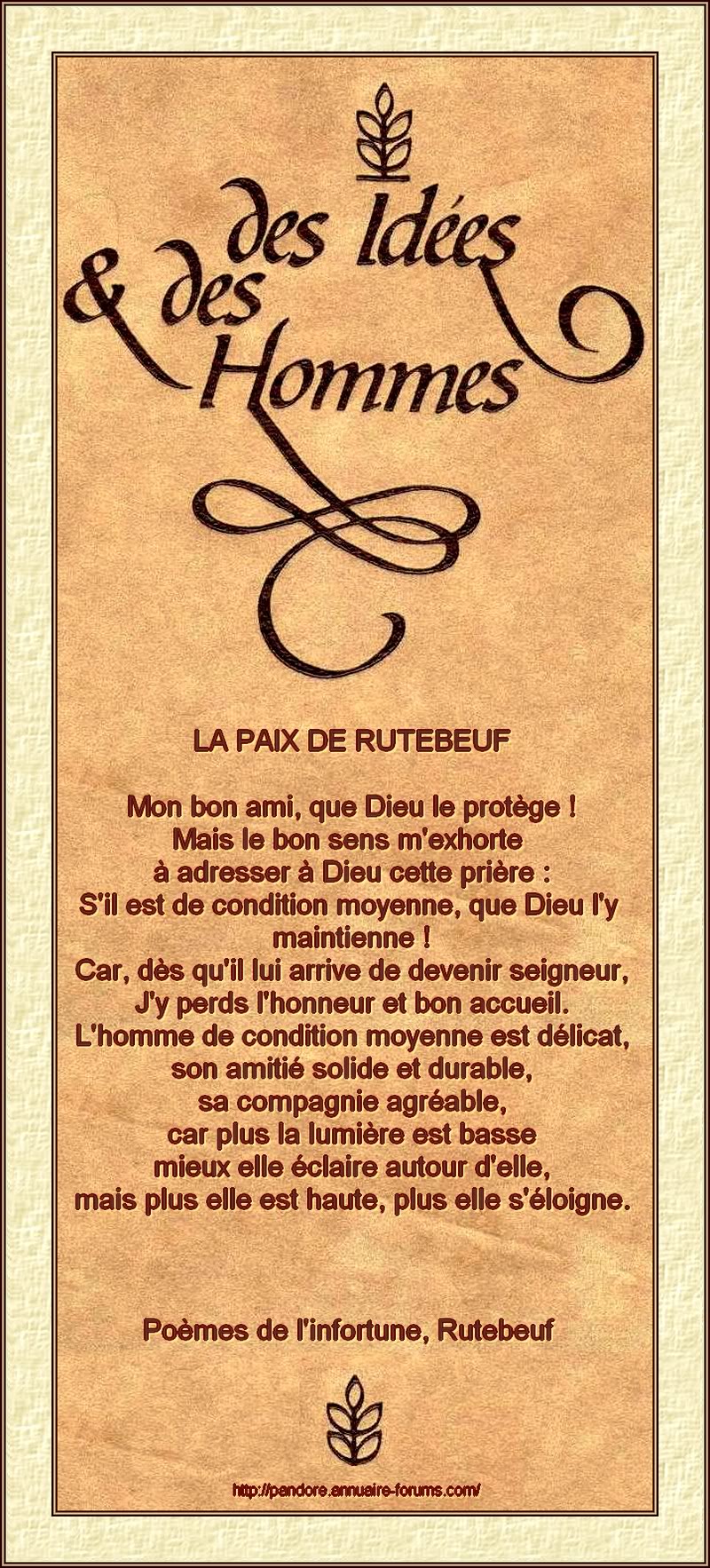 PAUVRE RUTEBEUF - POEMES DE L'INFORTUNE 5-3