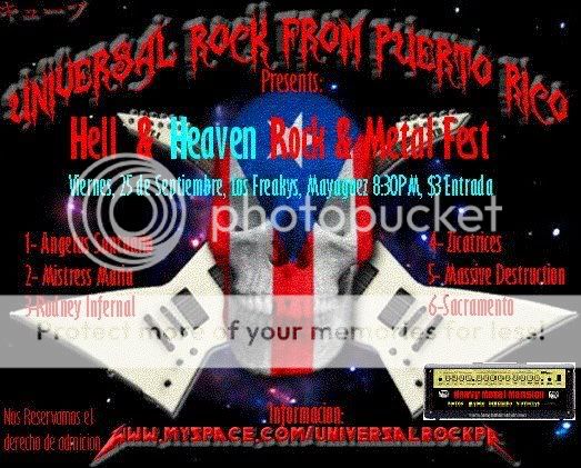 Universal Rock From Puerto Rico Presenta: Hell & Heaven Rock & Metal Fest Universal