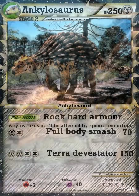 Prehistoric pokémon cards Ankylosaurus-card