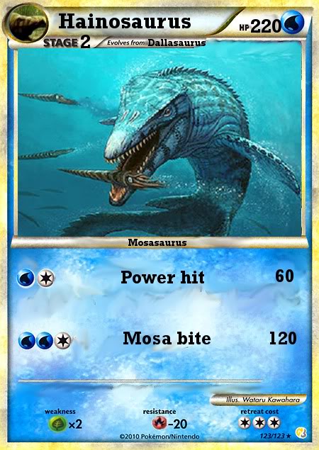 Prehistoric pokémon cards Hainosaurus-card