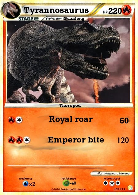 Prehistoric pokémon cards Tyrannosaurus-card