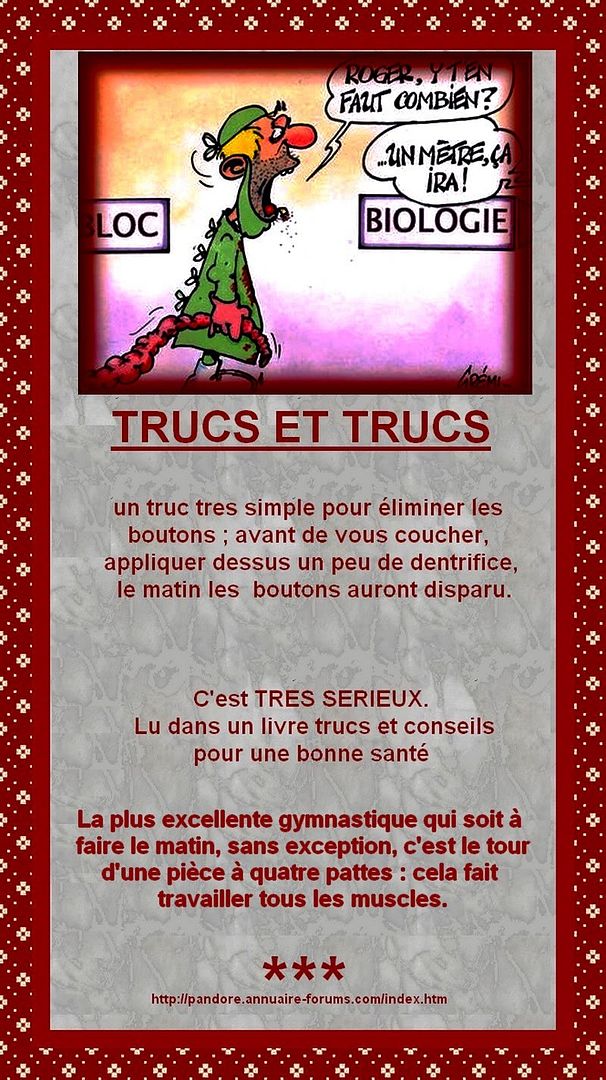 SANTE TRUCS ET CONSEILS  BOUTONS ET FORME 3987cb53