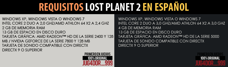 LOST PLANET 2 [ESPAÑOL] Requisitoslospla