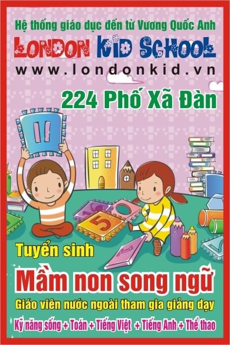 Mầm non Song ngữ-London Kid school tuyển sinh Anhpost