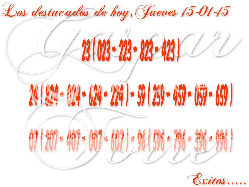  JUEVES 15 DE ENERO DE 2015 - Por favor pasen sus datos, pálpitos y comentarios de quiniela AQUÍ para hacerlo más ágil. Gracias.♣ 1506519_748344451927510_8892567830822254876_n_zps7e889efd