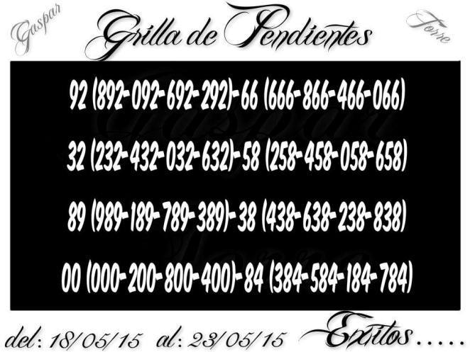 DATOS SEMANALES DESDE EL 18/05/15 al 23/05/15 inclusive.♦ 20902_815236495238305_1114661248921360641_n_zpsra0hu0jo