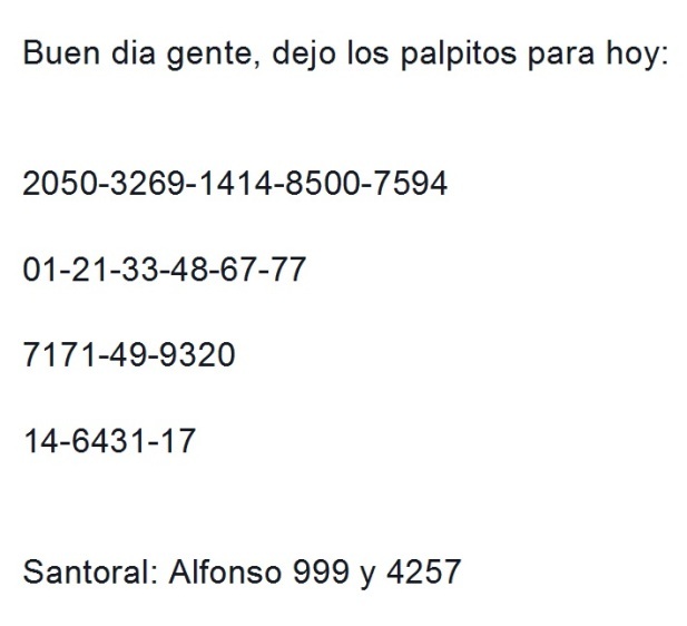 SÁBADO 1° DE AGOSTO DE 2015 - Por favor pasen sus datos, pálpitos y comentarios de quiniela AQUÍ para hacerlo más ágil. Gracias.♣ DATOS_zpstqa11kr1