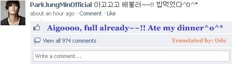 [trans] JungMin en Facebook (13.9.10) Cats34