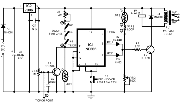 [H14] Mạch báo động dùng 555 Mach20bao20trom20nha20420trong201